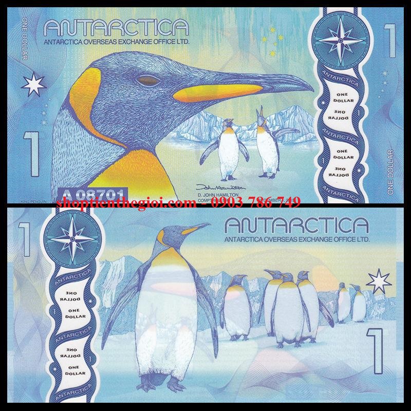 Bắc Cực Antarctica 1 Dollar 2015 UNC Polymer